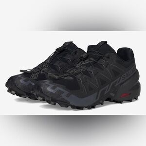 SALOMON MEN'S SPEEDCROSS 6 TRAIL RUNNING SHOES - BLACK/PHANTOM SIZE 11 NIB